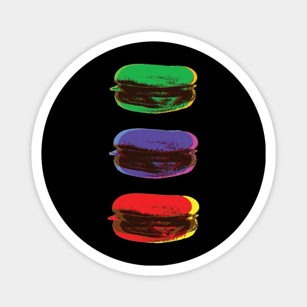 Trashy Pop Art Burger Pop Art Magnet by DANPUBLIC